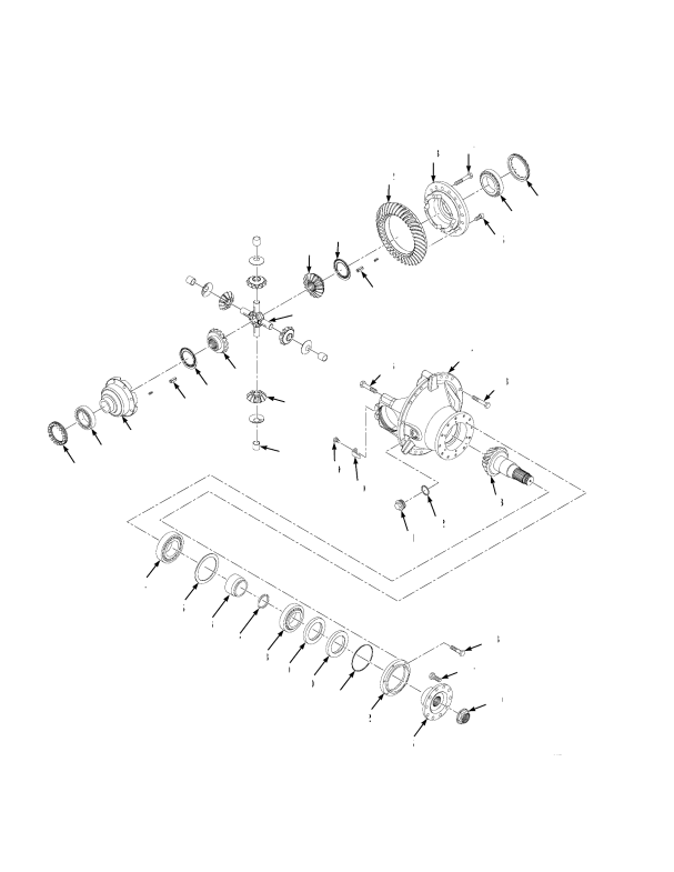 DIFFERENTIAL AND CARRIER (S/N G117E01505K →EXC. 01506-01508)