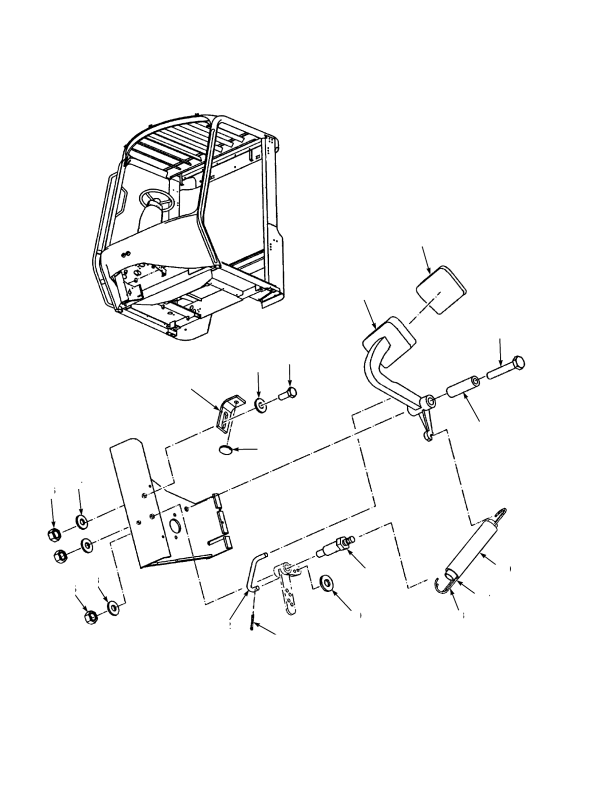 THROTTLE PEDAL AND ATTACHING PARTS