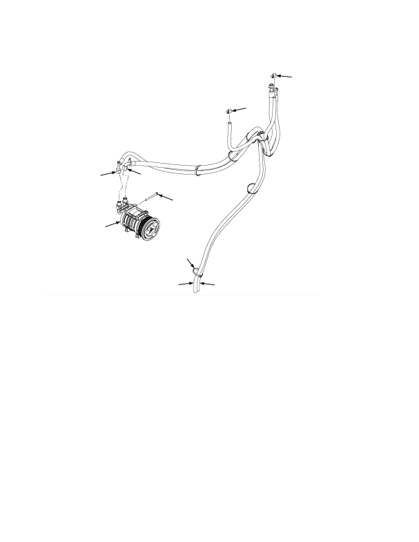 AIR COMPRESSOR AND HOSES TIER III ENGINE