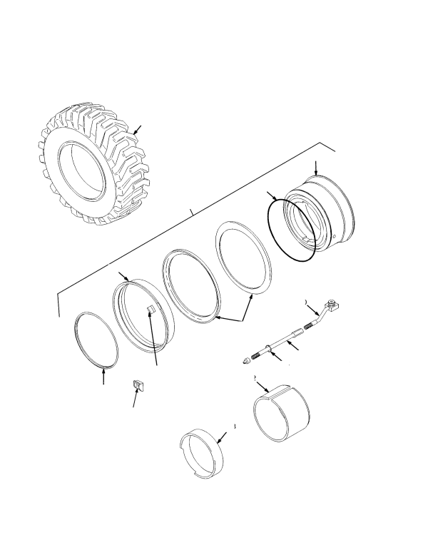 DRIVE TIRE AND WHEEL