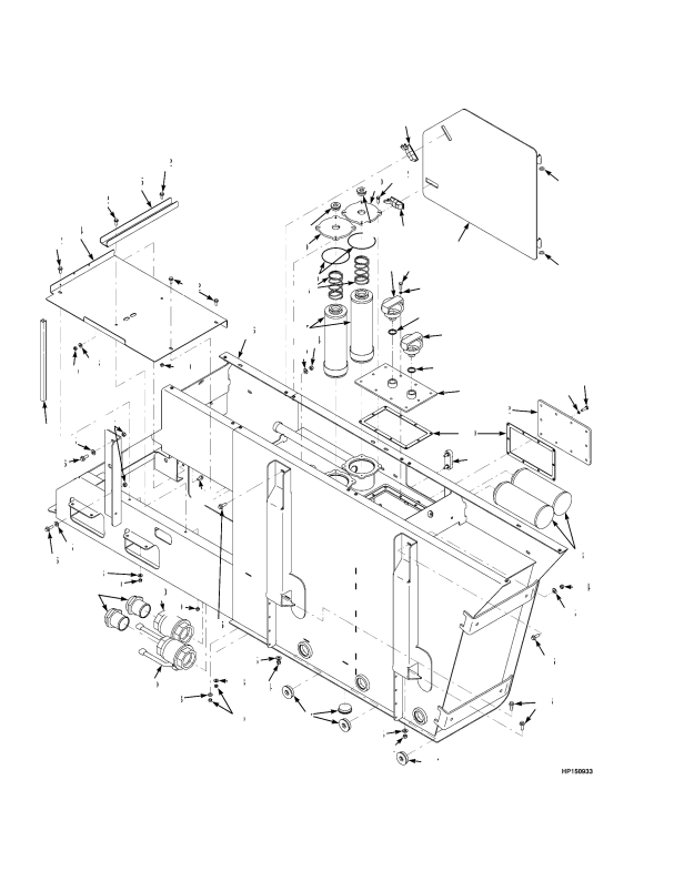 HYDRAULIC TANK AND ATTACHING PARTS