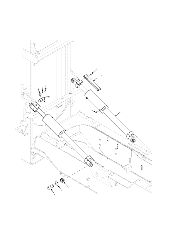 TILT CYLINDER AND ATTACHING PARTS