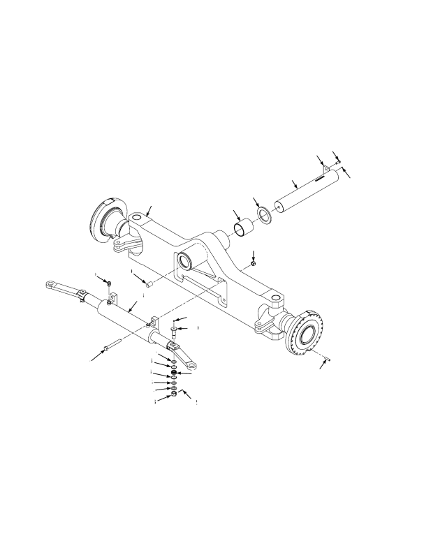 STEERING AXLE AND ATTACHING PARTS
