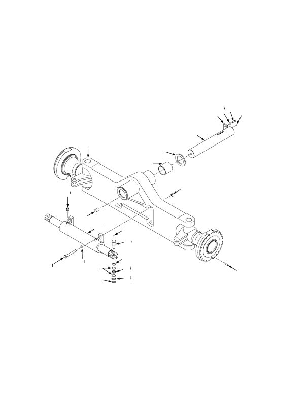 STEERING AXLE AND ATTACHING PARTS