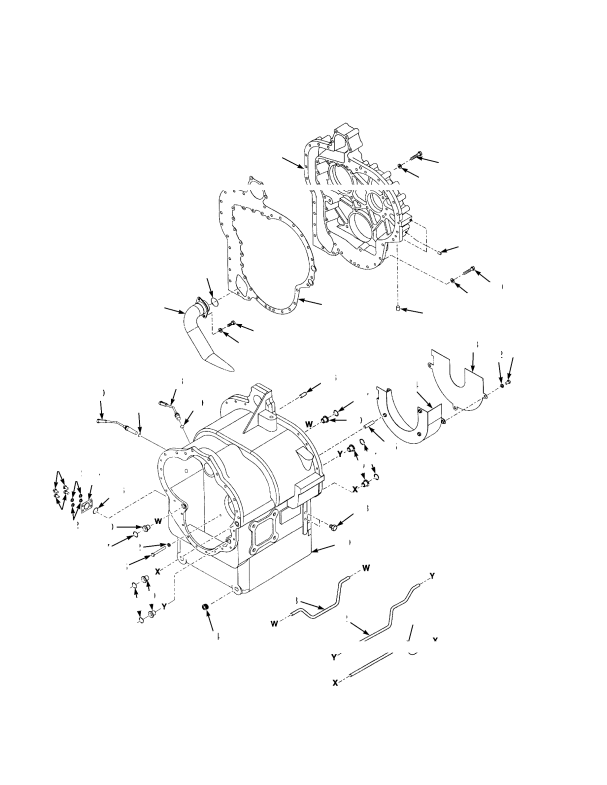 TRANSMISSION CASE AND REAR COVER
