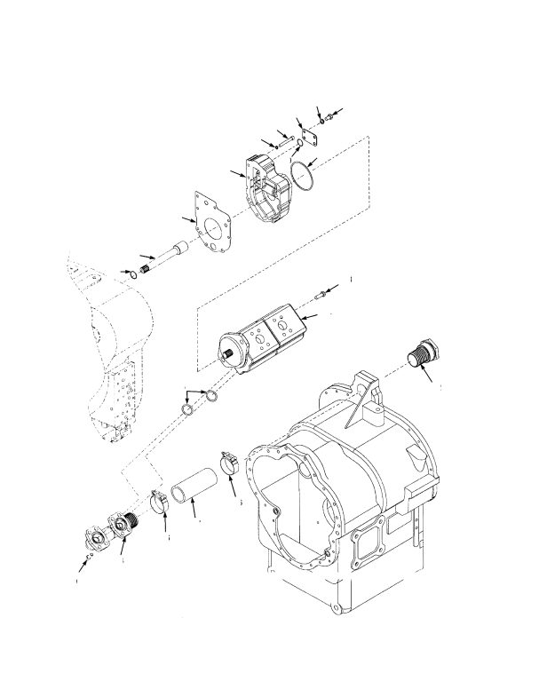 TRANSMISSION REGULATOR VALVE AND HYDRAULIC PUMP ARRANGEMENT