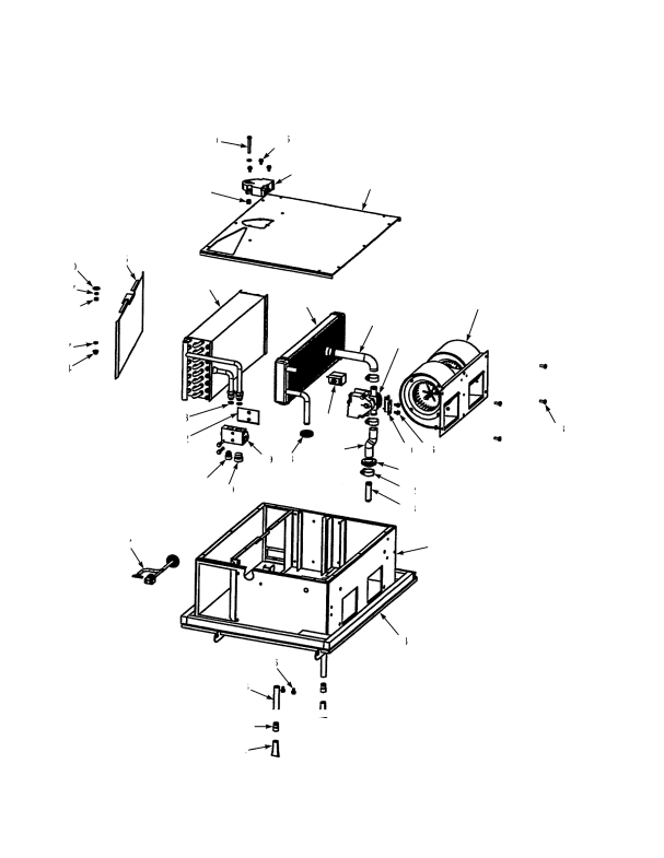 AIR CONDITIONER ASSEMBLY WITH TWO-FAN CONDENSER SYSTEM MCC
