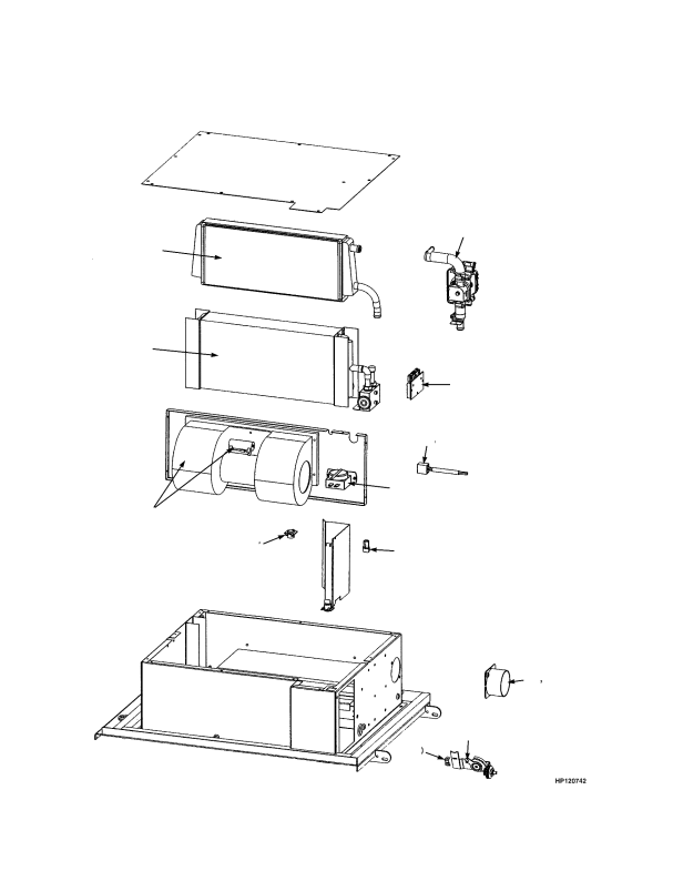 HEATER AND AIR CONDITIONER ASSEMBLY WITH THREE-FAN CONDENSER SYSTEM AURORA