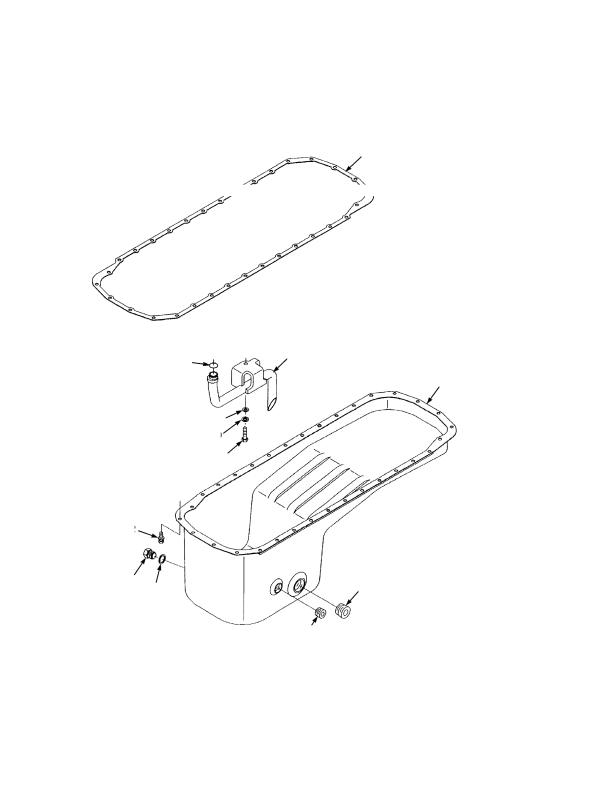 OIL PAN (S/N F117E01570E →(300 HP ENGINE)) (S/N F117E01580E → (335 HP ENGINE))