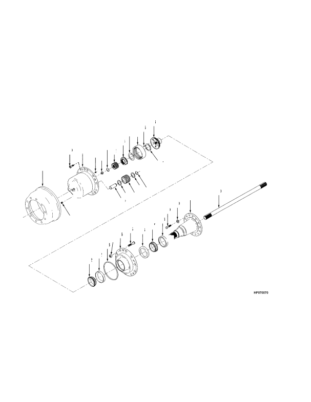 HUB AND SHAFT ASSEMBLY DRY BRAKE