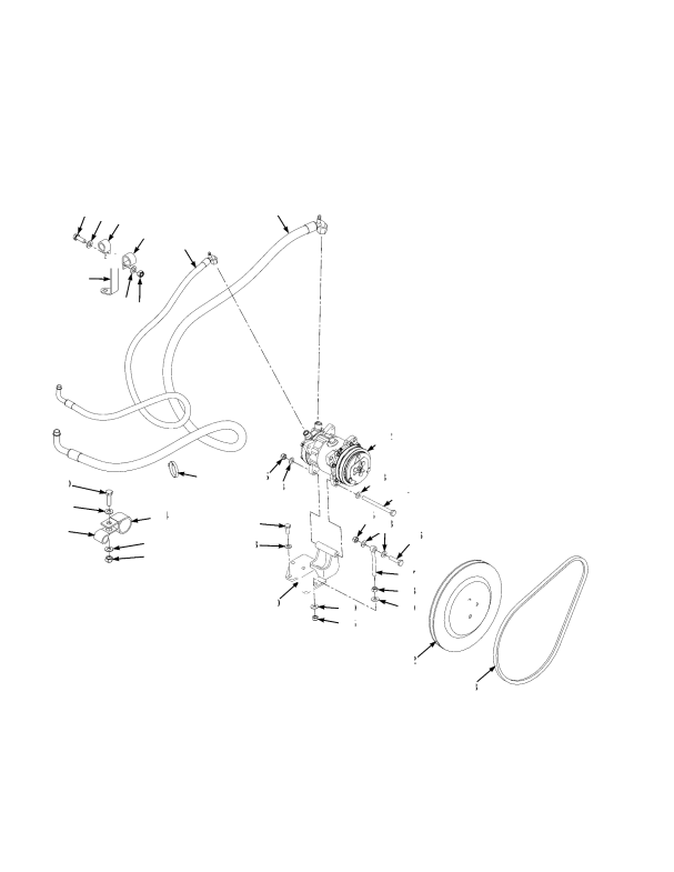 AIR CONDITIONING COMPRESSOR AND ATTACHING PARTS