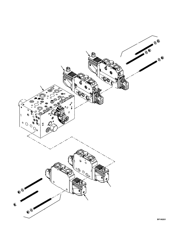 HYDRAULIC CONTROL VALVE ASSEMBLY DRY BRAKE FOUR SLICES