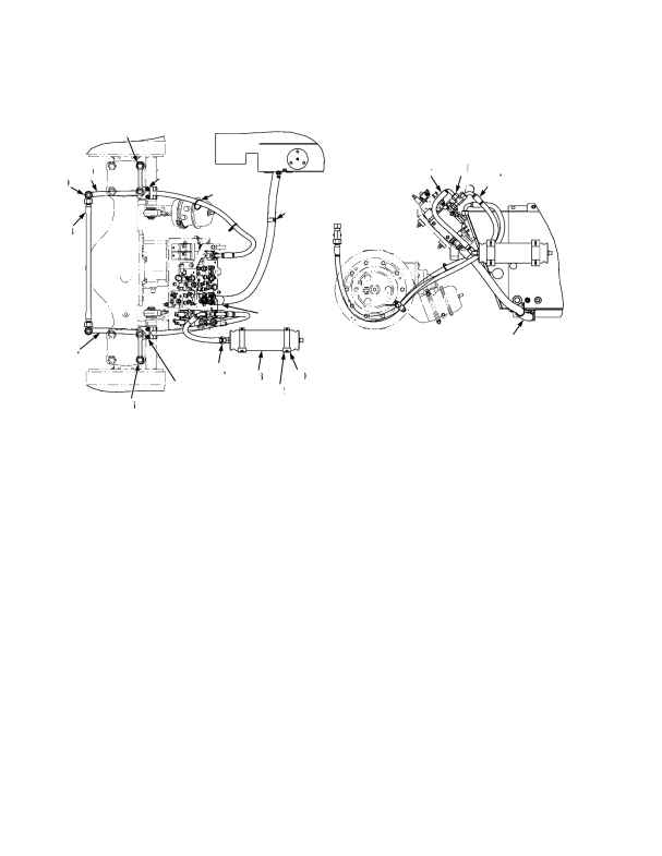 HYDRAULIC SUPPLY AND RETURN FOUR SLICE CONTROL VALVE WITH LIFT ACCUMULATOR