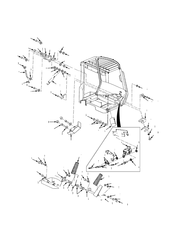 BRAKE AND INCHING PEDAL LINKAGE