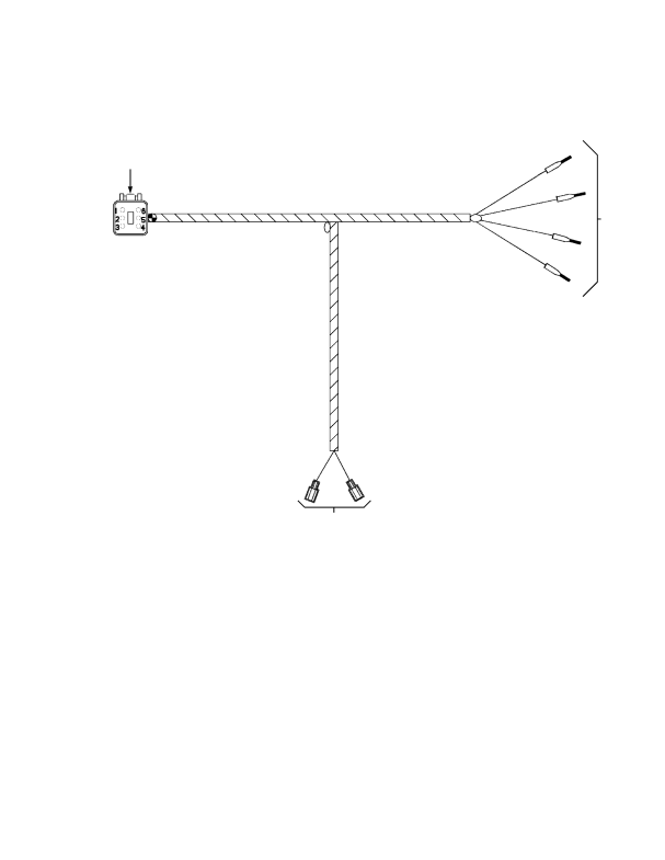 WIRE HARNESS FRONT STOP BUTTON — POWERED SLIDING CAB