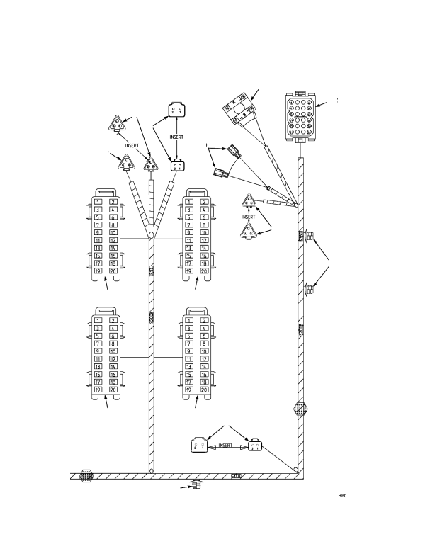 WIRE HARNESS CAB SIDE CONSOLE— SHEET 3 OF 3 (S/N B222E01676F ↔ S/N B222E01806H EXC. 01677-01678)