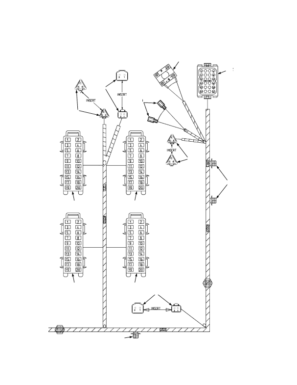 WIRE HARNESS CAB SIDE CONSOLE — SHEET 3 OF 3 (S/N B222E01807H ↔ 2/2011)