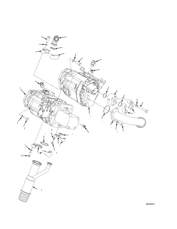 HYDRAULIC PUMP AND ATTACHING PARTS RIGHT AND LEFT HAND