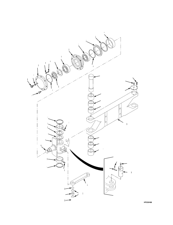 STEER AXLE ASSEMBLY RS45-27CH, RS45-24IH, RS46-33IH, RS46-36CH, RS45-31CH, RS45-28IH
