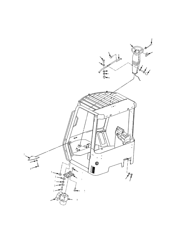 STEERING COLUMN AND ATTACHING PARTS