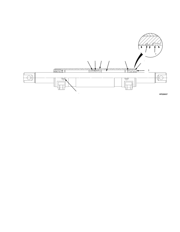 STEER CYLINDER RS45-27CH, RS45-24IH, RS46-33IH, RS46-36CH, RS45-31CH, RS45-28IH (→ S/N B222E01926J)