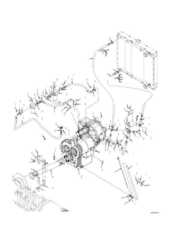 TRANSMISSION LINES AND ATTACHING PARTS (→ S/N B222E01776G)