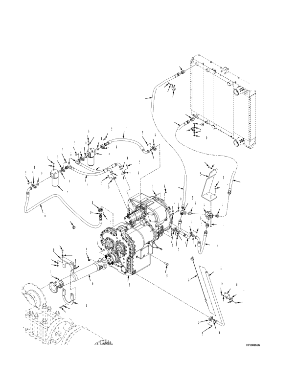 TRANSMISSION LINES AND ATTACHING PARTS (S/N B222E01777G →)
