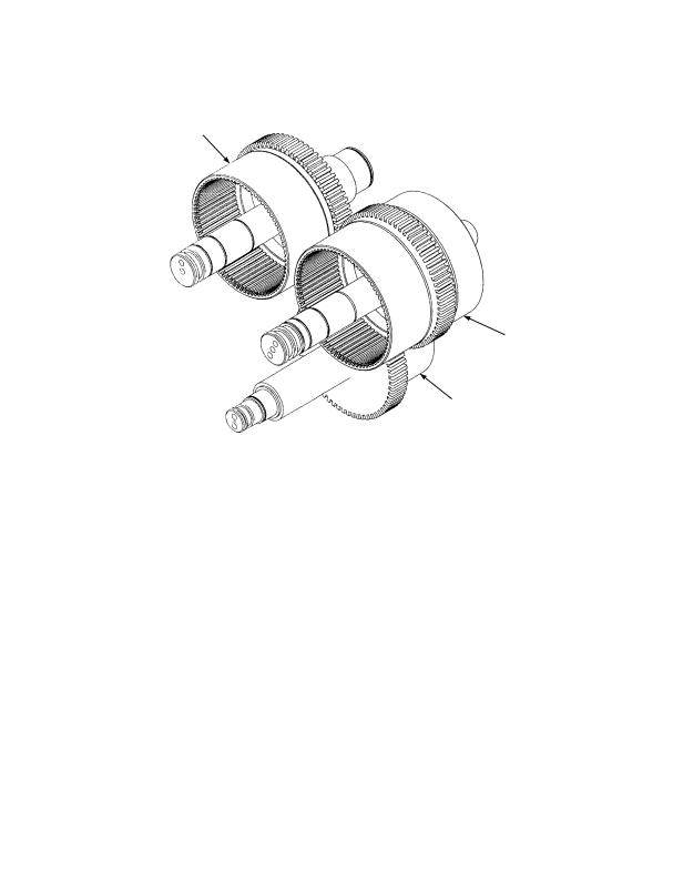TRANSMISSION FORWARD REVERSE AND SECOND,— AND THIRD OR FOURTH CLUTCH SHAFTS