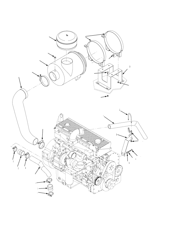 AIR FILTER TIER II ENGINE (S/N A222E01563Z → EXC. 1564-1565)
