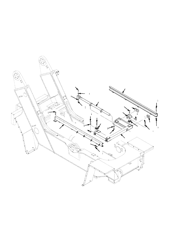 SLIDING CAB ARRANGEMENT TIER I ENGINE (→ S/N A222E01562Z INC. 1564-1565)