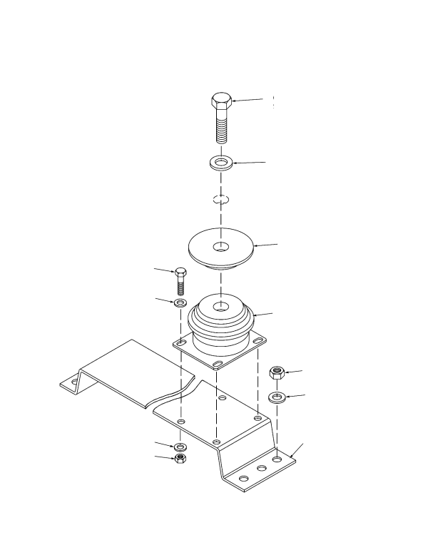 OPERATOR COMPARTMENT MOUNTING STANDARD CAB (S/N A222E01563Z → EXC. 1564-1565)