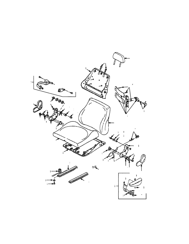 SEAT SUSPENSION HIGH BACK GRAMMER — SHEET 1 OF 2 (S/N A222E01533X →)