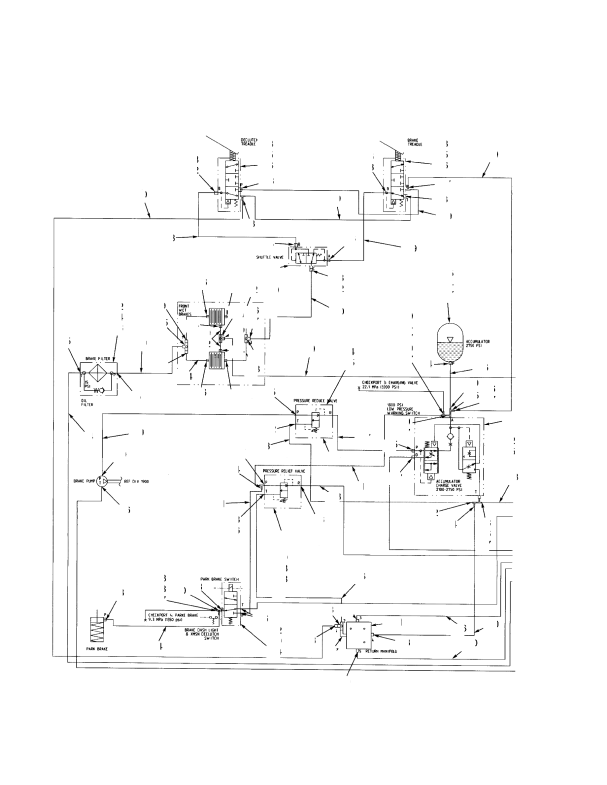 THROTTLE AND BRAKE ARRANGEMENT SHEET 1 OF 2 — TIER I ENGINE (S/N A222E01537X →)