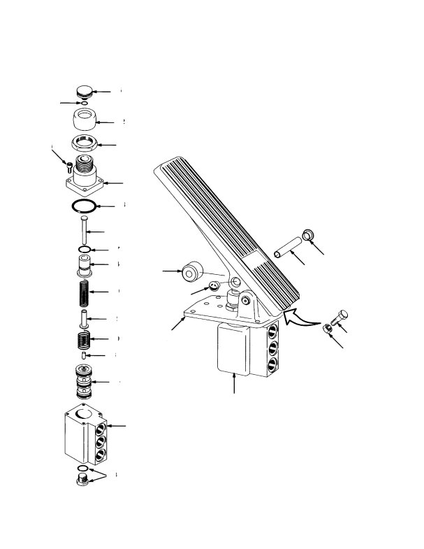 THROTTLE PEDAL TIER I ENGINE (→ S/N A222E01562Z INC. 1564-1565)
