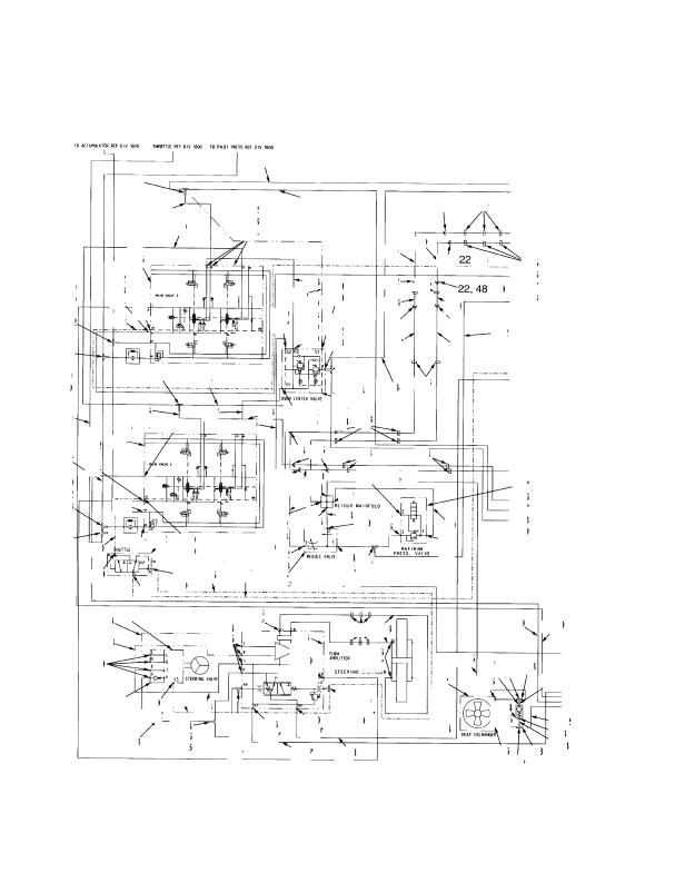 HYDRAULIC SYSTEM SHEET 1 OF 2 — TIER I ENGINE (S/N A222E01537X →)