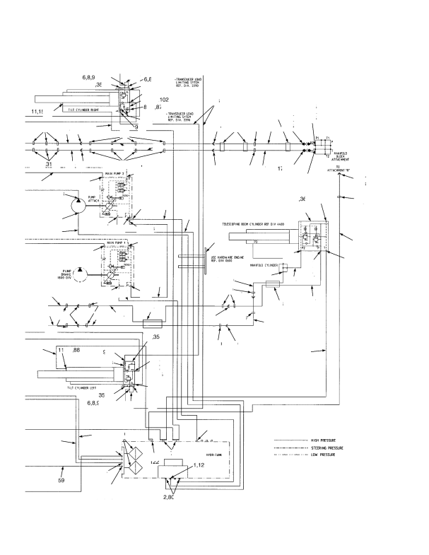HYDRAULIC SYSTEM SHEET 2 OF 2 — TIER II ENGINE (S/N A222E01603C →)