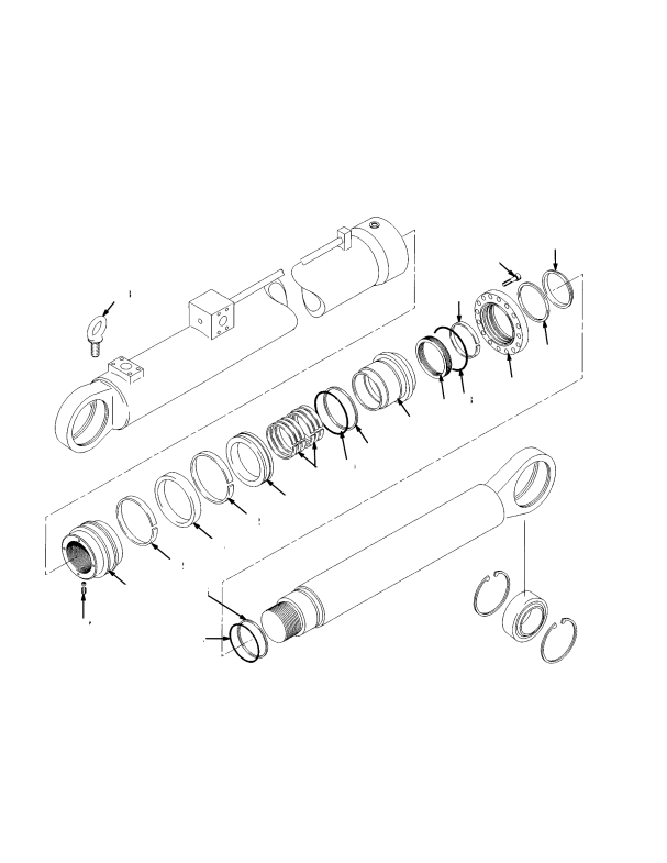 BOOM TILT CYLINDER (→ S/N A222E01532X)