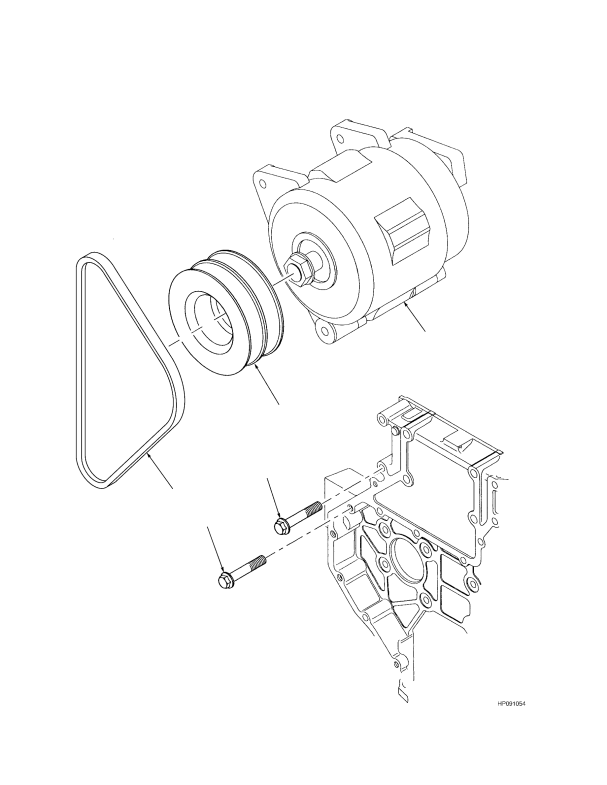 ALTERNATOR AND PULLEY PERKINS 