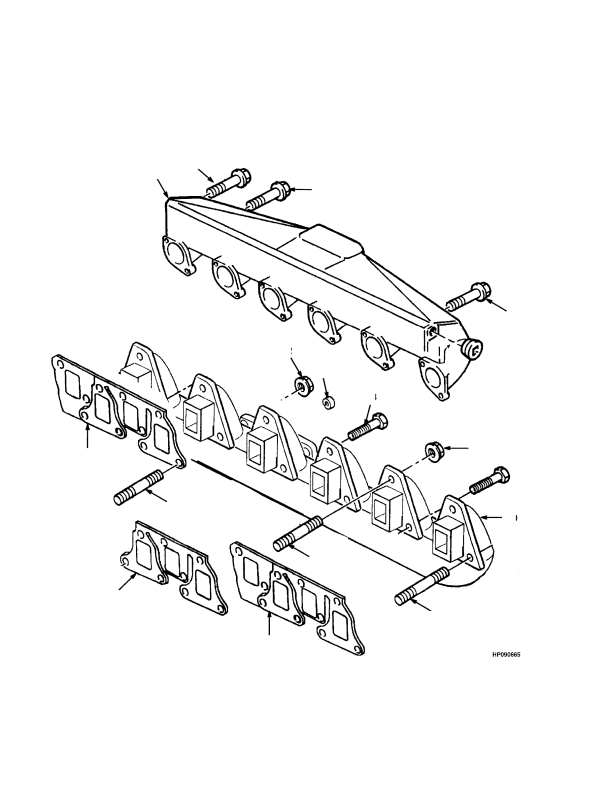 MANIFOLDS TURBO TIER I ENGINE (-> S/N F007E02450A)