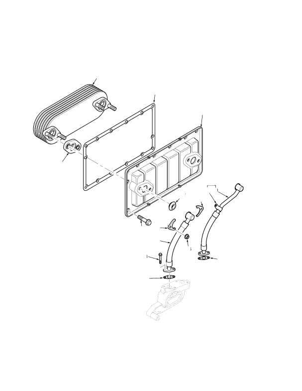 OIL COOLER AND CONNECTIONS TIER II ENGINE