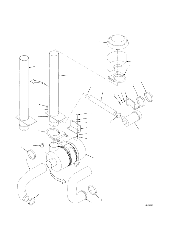 AIR FILTER WITHOUT ASPIRATED PRE-CLEANER (-> S/N F007E02450A)