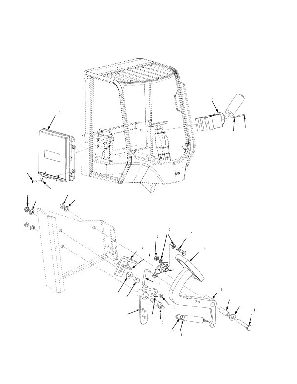 THROTTLE PEDAL LINKAGE FORWARD AND REVERSE