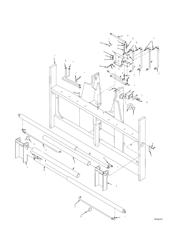 CARRIAGE INDIVIDUAL FORK POSITIONER (-> S/N F007E02355A)