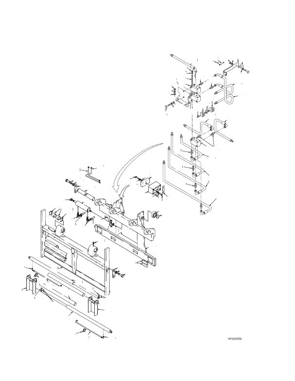 SIDE-SHIFT CARRIAGE TWO STAGE LIMITED FREE-LIFT INDIVIDUAL FORK POSITIONER (-> S/N F007E02355A)