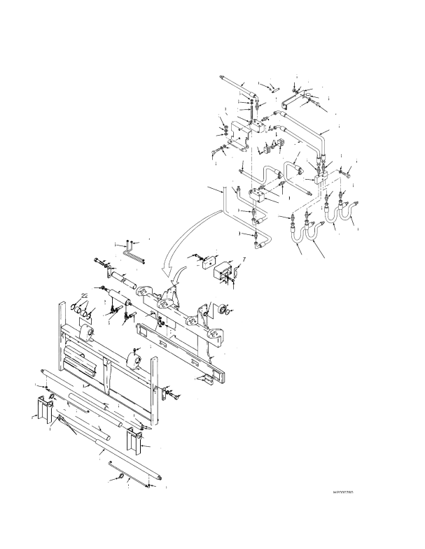 SIDE-SHIFT CARRIAGE TWO STAGE LIMITED FREE-LIFT SIMULTANEOUS FORK POSITIONER (-> S/N F007E02355A)