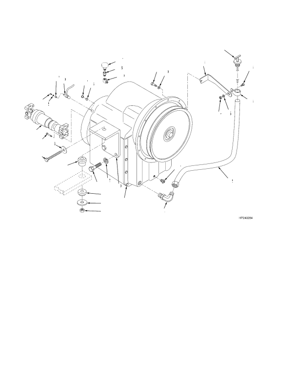 TRANSMISSION MOUNT AND ATTACHING PARTS