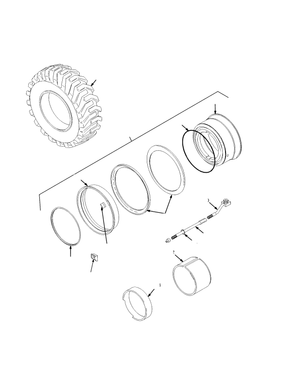 DRIVE TIRE AND WHEEL
