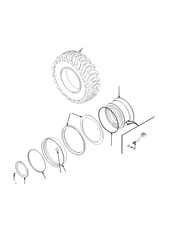 STEER TIRE AND WHEEL