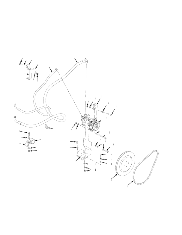 AIR CONDITIONING COMPRESSOR AND ATTACHING PARTS