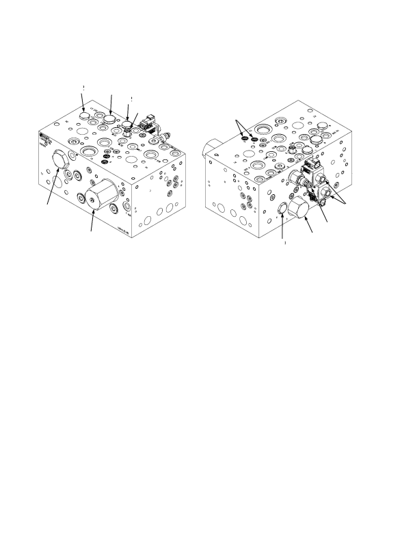 HYDRAULIC CONTROL VALVE WET BRAKE THREE AND FOUR SLICES HIC MID-INLET BLOCK ASSEMBLY